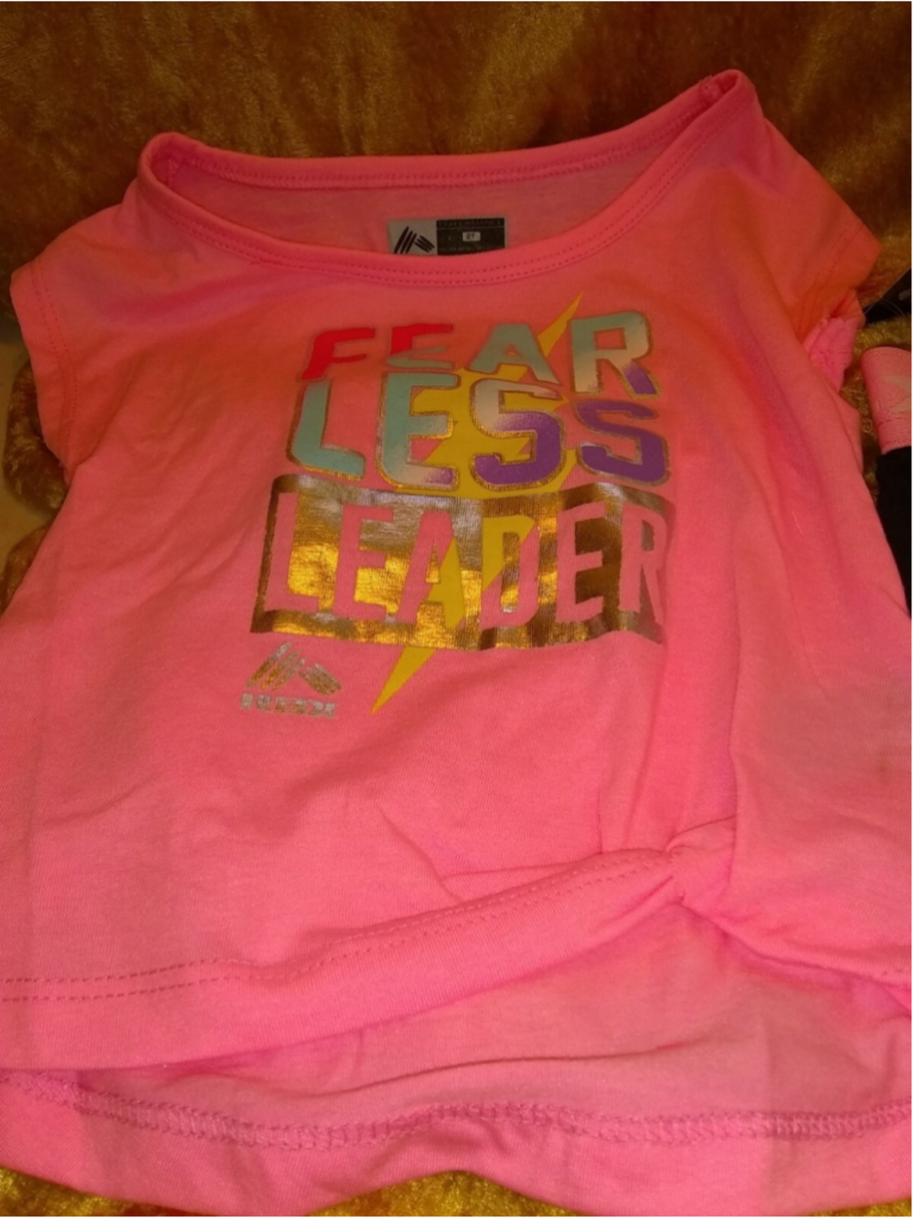 RBX Girls' Toddler Active Top and Short Set, fearless leader, brand New Size 2T